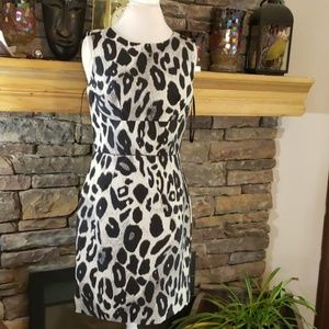 SALE⚡️A.T.ANIMAL PRINT Silk Mix DRESS SZ 8
